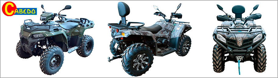 Cabedo, expone vehículos tipo quad y atv para la agricultura y terreno forestal. quads-atvs