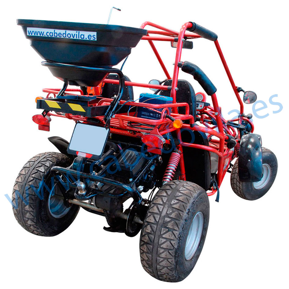 Abonadora-esparcidora agrícola para quad-atv.