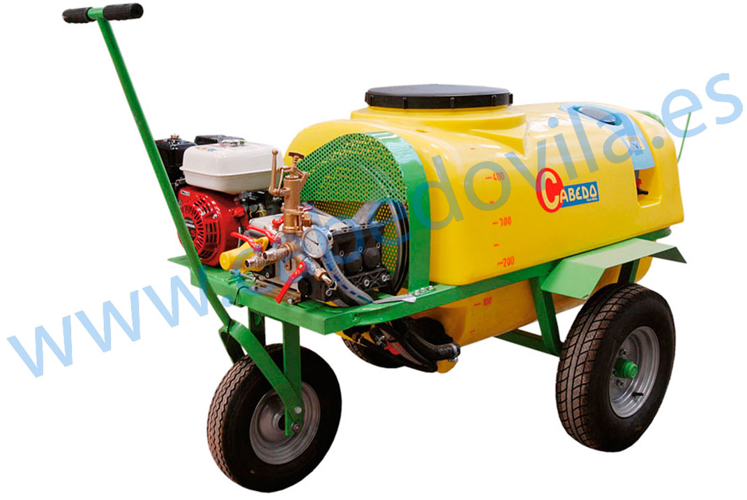 Pulverizadora agrícola arrastrada manual de 3 ruedas reforzadas con rodamientos.