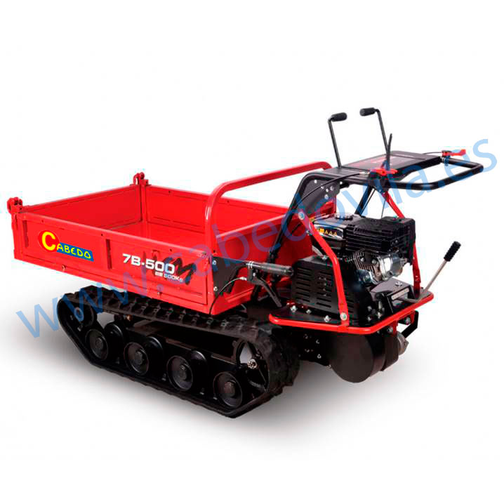 Carretilla todo terreno tipo oruga con motor honda.