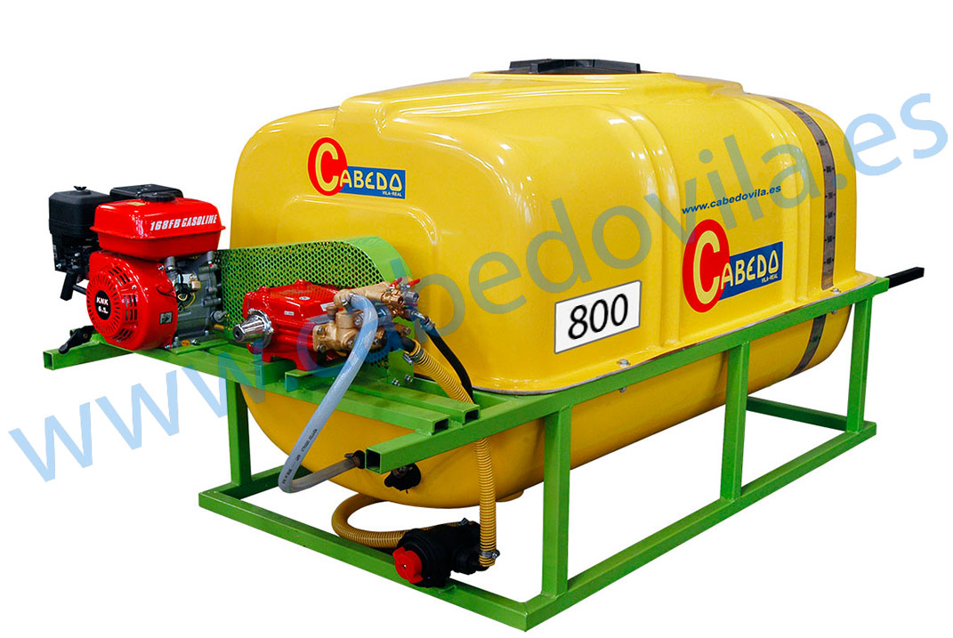 Pulverizador agrícola bancada, especial para la fumigación o lavado a presión. Modelo B1000