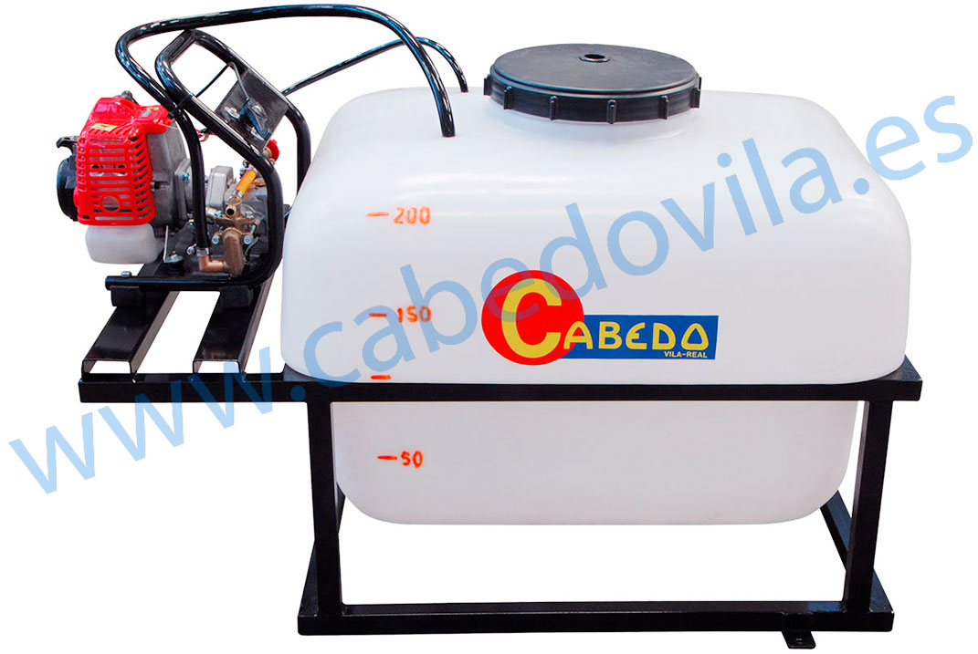 Pulverizador agrícola tipo bancada, especial para la fumigación o lavado a presión. Modelo B2
